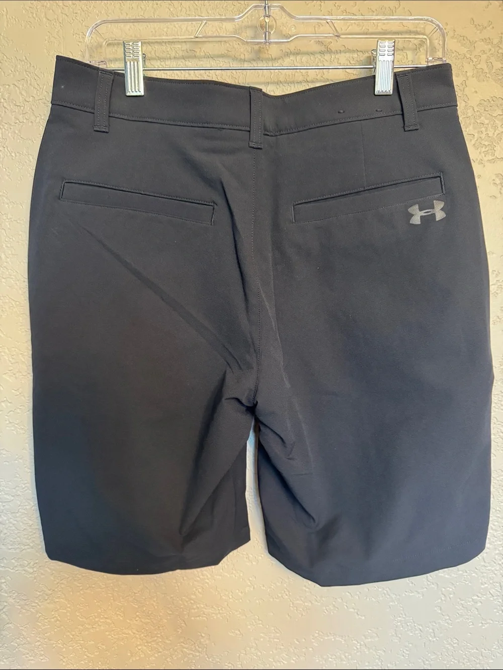 Under Armour Men's Black Flat-Front Performance Shorts